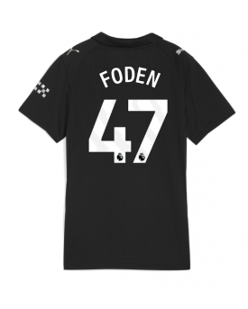 Manchester City Phil Foden #47 Maglia Gara Trasferta Repliche 2025-26 Donna Maniche Corte